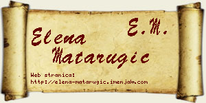 Elena Matarugić vizit kartica